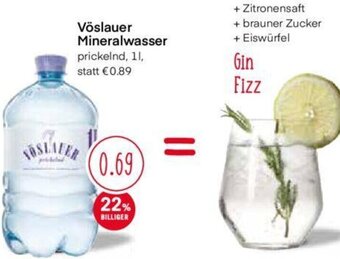 MPreis Vöslauer Mineralwasser 1L Angebot