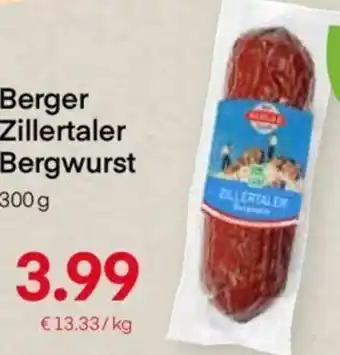 MPreis Berger Zillertaler Bergwurst 300 g Angebot