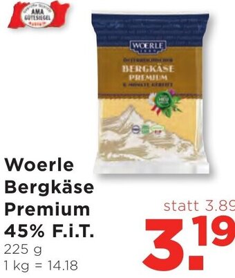 Unimarkt Woerle Bergkäse Premium 225 g Angebot