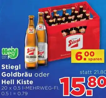 Unimarkt Stiegl Goldbräu oder Hell Kiste 20 x 0,5 l Angebot