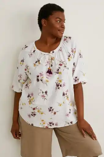 C&A Bluse - leinen-mix - geblümt Angebot