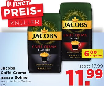 Unimarkt Jacobs Caffè Crema ganze Bohne 1 kg Angebot
