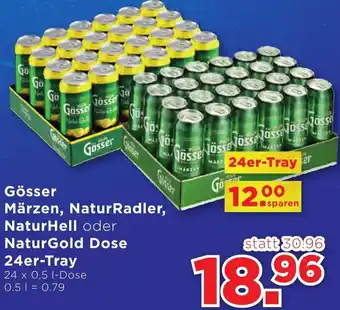 Unimarkt Gösser Märzen, NaturRadler, NaturHell oder NaturGold Dose 24 x 0,5 l Angebot