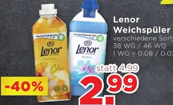 Unimarkt Lenor Weichspüler 38 WG/ 46WG Angebot