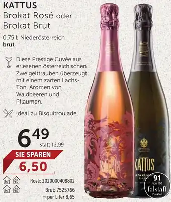 Weinwelt Interspar Kattus Brokat Rosé oder Brokat Brut 0,75 L Angebot