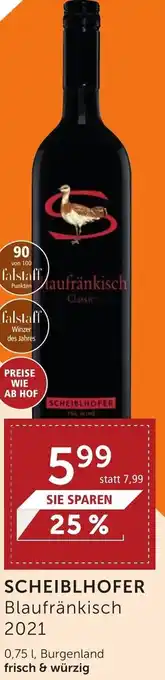 Weinwelt Interspar Scheiblhofer Blaufränkisch 2021 0,75 L Angebot