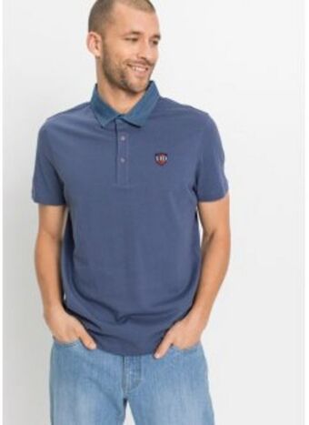 Bonprix Poloshirt mit jeanskragen, kurzarm Angebot