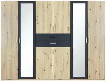 Möbelix Drehtürenschrank spiegelmit laden 270 cm diver, eiche dekor Angebot