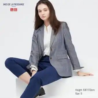UNIQLO Women ines de la fressange cotton linen blend jacket Angebot