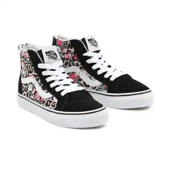 [logo] kids leopard floral sk8-hi zip schuhe (4-8 jahre