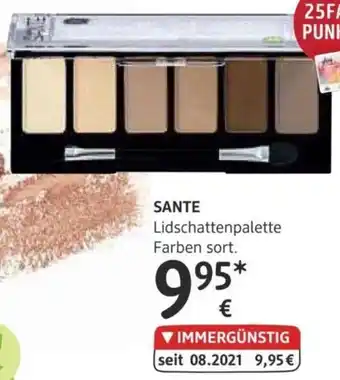 dm Sante Lidschattenpalette Farben Sort. Angebot