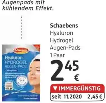 dm Schaebens Hyaluron Hydrogel Augen-Pads Angebot