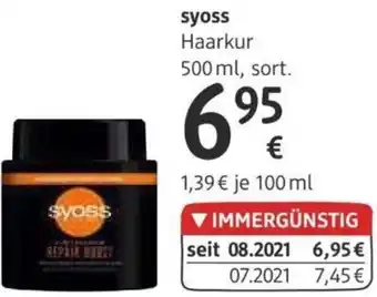 dm Syoss Haarkur 500ml Angebot