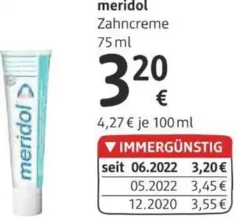 dm Meridol Zahncreme 75ml Angebot