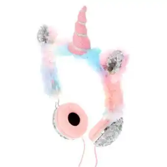 Claire's Rainbow sequin unicorn headphones Angebot