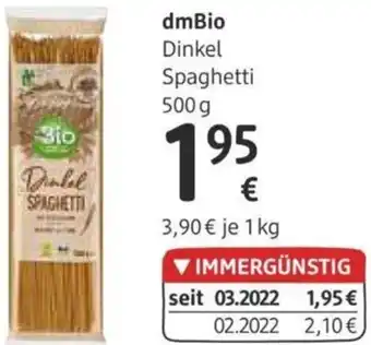 dm dmBio Dinkel Spaghetti 500 g Angebot