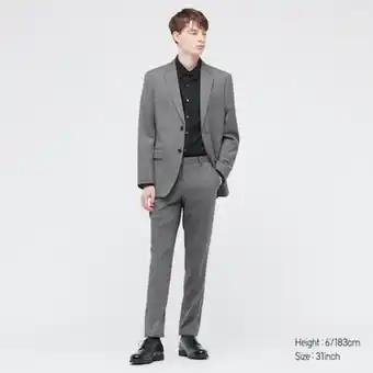 UNIQLO Men wool stretch slim fit trousers (2019 season) Angebot