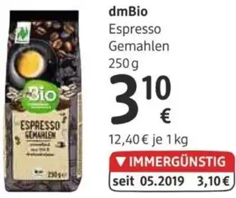 dm dmBio Espresso Gemahlen 250 g Angebot