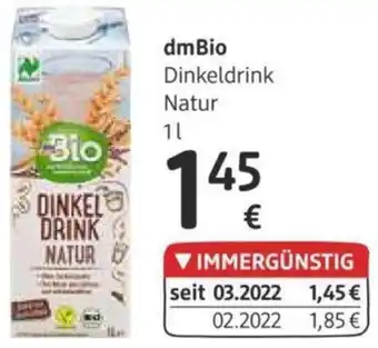 dm dmBio Dinkeldrink Natur 1 L Angebot