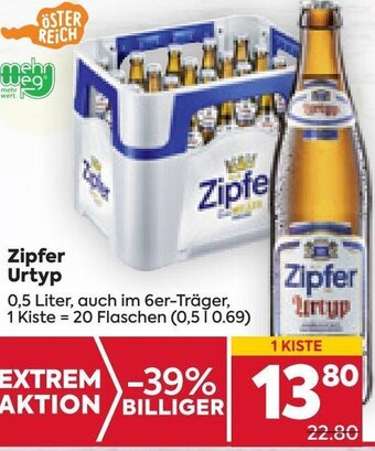 Billa Zipfer Urtyp 0,5 Liter Angebot