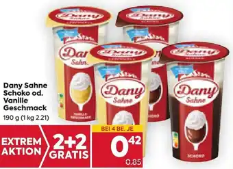 Billa Dany Sahne Schoko od. Vanille Geschmack 190 g Angebot