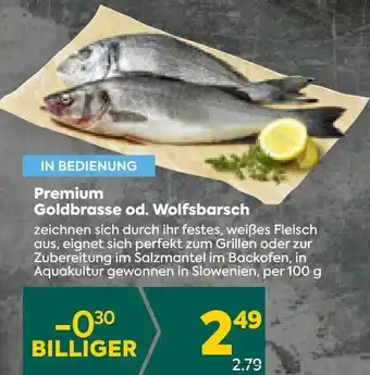 Billa Goldbrasse od. Wolfsbarsch 100 g Angebot