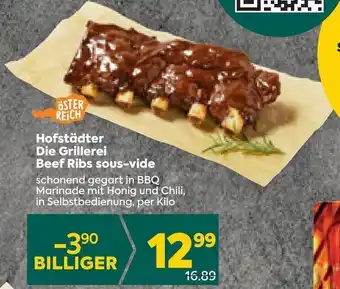 Billa Die Grillerei Beef Ribs sous-vide per kilo Angebot