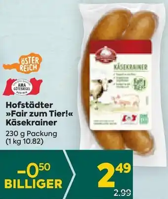 Billa Käsekrainer 230 g Angebot
