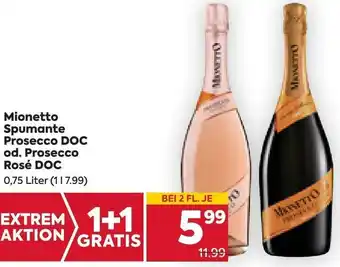 Billa Mionetto Spumante Prosecco DOC od. Prosecco Rosé DOC 0,75 Liter Angebot