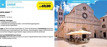 Hofer Reisen Kroatien/Dalmatien Zadar Angebot
