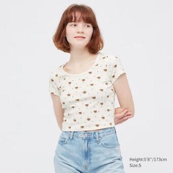 UNIQLO Paul & joe ut cropped ut graphic t-shirt Angebot