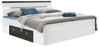 Möbelix Bett inkl. laden + led 180x200 mars, weiß/lava Angebot