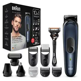 Media Markt Braun multi-grooming-kit 7 mgk7330, 10-in-1 barttrimmer und haarschneider, deep blue Angebot