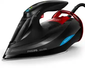 Media Markt Philips azur elite dampfbügeleisen gc5037/80 mit optimaltemp-technologie, schwarz-rot Angebot