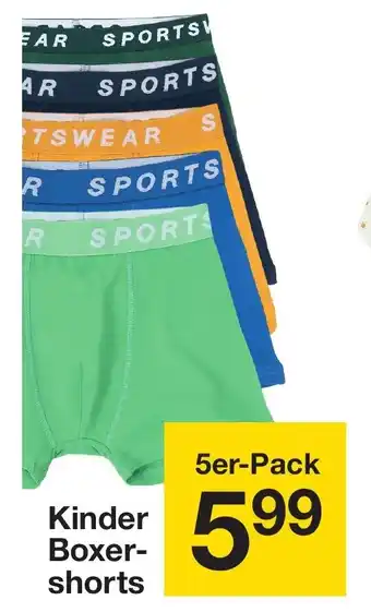 Zeeman Kinder Boxer Shorts Angebot