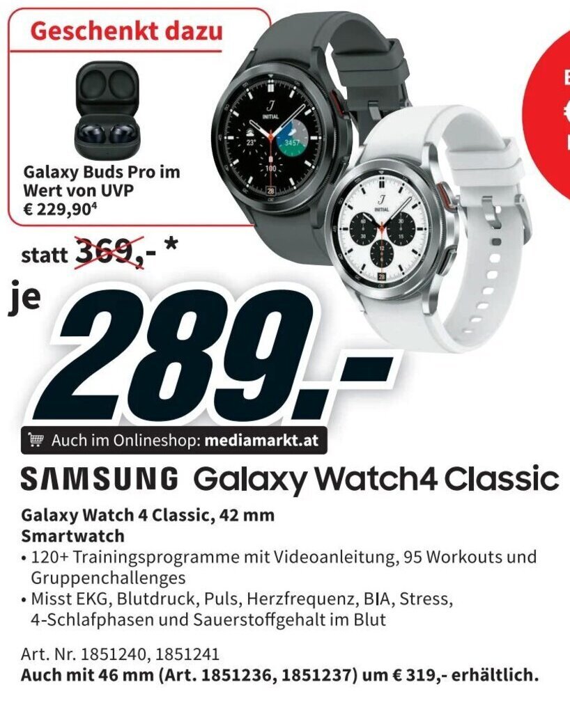 Media Markt Galaxy Watch 4 Classic, 42 mm Smartwatch Angebot