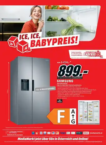 Media Markt RS67S8810S9/EF Side-by-Side Kühl-/Gefrierkombination 91,2 x 178 x 71,6 cm 1821150 Angebot