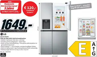 Media Markt GSJV71PZTE Side-by-Side Kühl-Gefrierkombination 1863484 Angebot