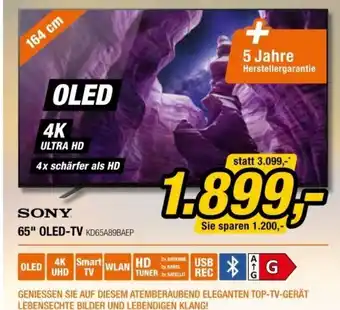 Expert Sony 65" OLED TV KD65A89BAEP Angebot