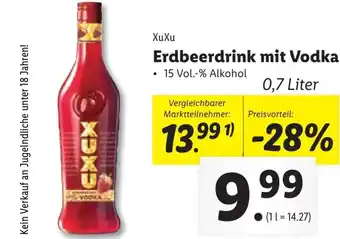 Lidl Erdbeerdrink mit Vodka 0,7 Liter Angebot