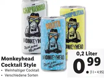 Lidl Monkeyhead Cocktail Style 0,2 Liter Angebot