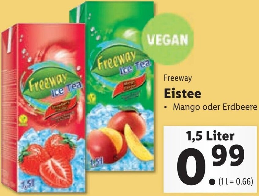 Eistee 1,5 Liter Angebot bei Lidl