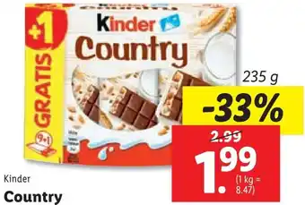 Lidl Kinder Country 235 g Angebot