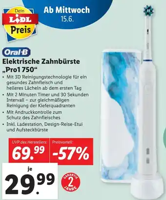 Lidl Elektrische Zahnbürste Pro 1750 Angebot