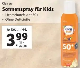 Lidl Sonnenspray Für Kids 150 ml Angebot