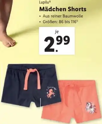 Lidl Mädchen Shorts Angebot