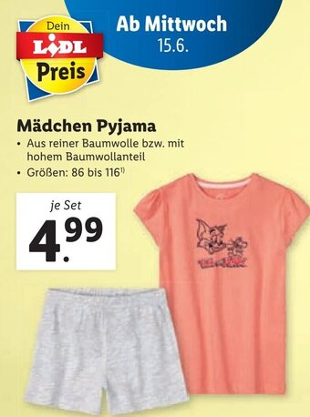 Lidl Mädchen Pyjamas Angebot