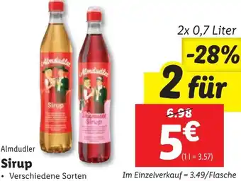 Lidl Sirup 2x 0,7 Liter Angebot