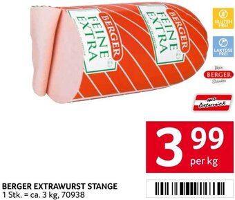 Transgourmet Berger Extrawurst Stange per kg Angebot