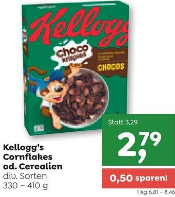 ADEG Kellogg's Cornflakes od. Cerealien 330-410 g Angebot